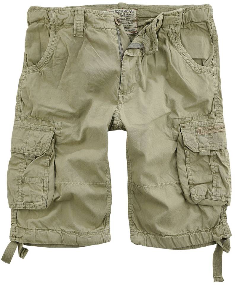 Alpha Industries Short - Jet Short - 30 bis 38 - für Männer - Größe 33 - oliv von alpha industries