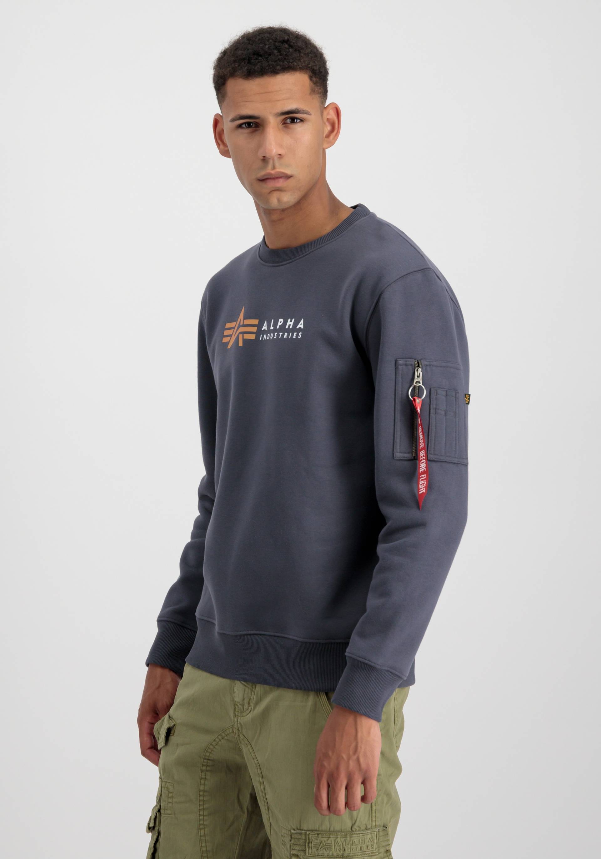 Alpha Industries Sweater "ALPHA INDUSTRIES Men - Sweatshirts Alpha Label Sweater" von alpha industries