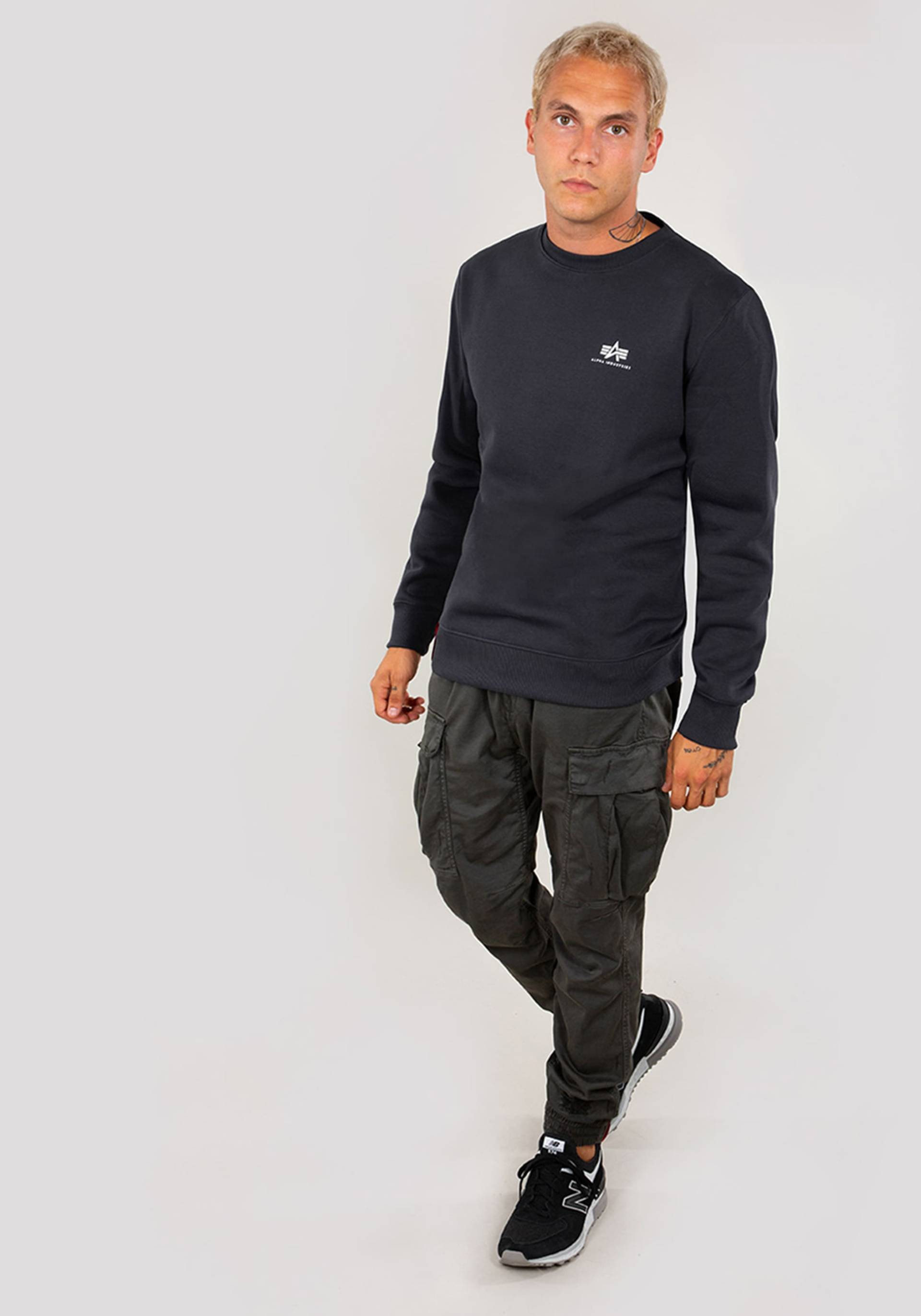 Alpha Industries Sweater "ALPHA INDUSTRIES Men - Sweatshirts Basic Sweater Small Logo" von alpha industries