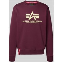 Alpha Industries Sweatshirt mit Label-Print in Bordeaux, Größe XXL von alpha industries