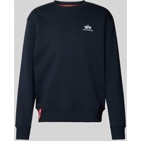 Alpha Industries Sweatshirt mit Label-Print in Dunkelblau, Größe XXL von alpha industries