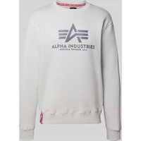 Alpha Industries Sweatshirt mit Label-Print in Hellgrau, Größe XXL von alpha industries