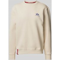 Alpha Industries Sweatshirt mit Label-Print in Offwhite, Größe XXL von alpha industries