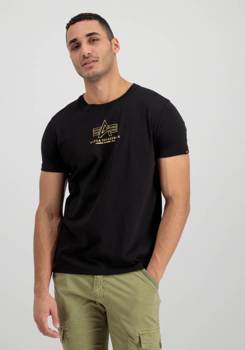 Alpha Industries T-Shirt "Alpha Industries Men - T-Shirts Basic T-Shirt ML Foil Print" von alpha industries