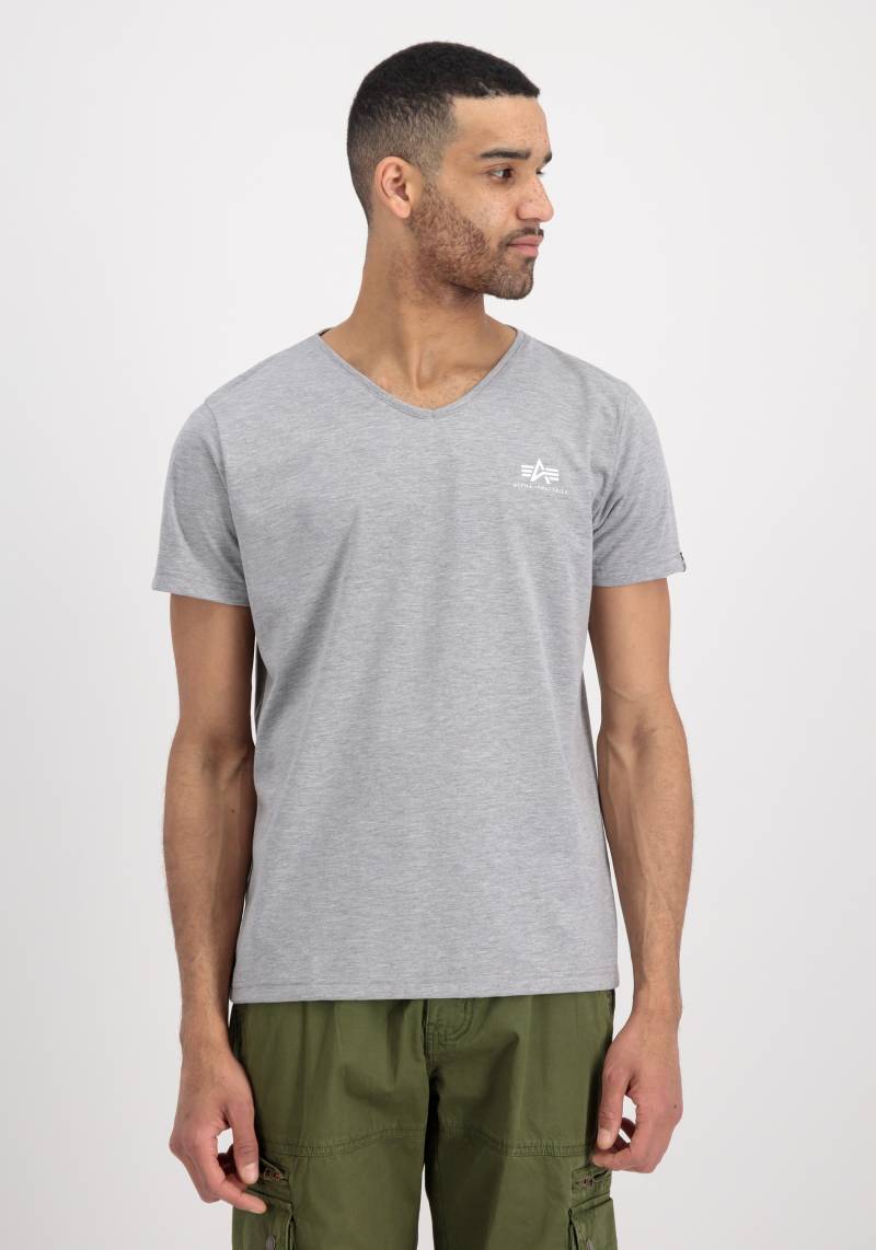 Alpha Industries T-Shirt "Alpha Industries Men - T-Shirts Basic V-Neck T Small Logo" von alpha industries