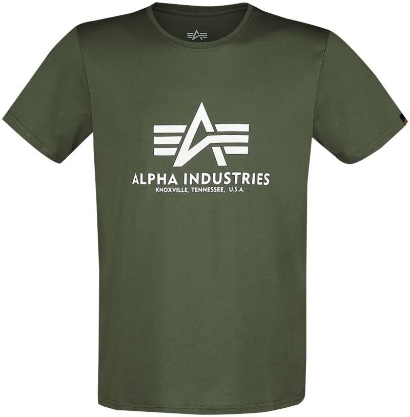 Alpha Industries T-Shirt - Basic T - S bis XXL - für Männer - Größe XL - dunkelgrün Alpha Industries T-Shirt - Basic T - S bis XXL - für Männer - Größe XL - dunkelgrün von alpha industries