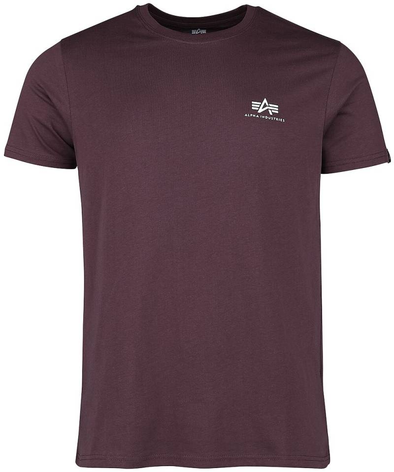 Alpha Industries T-Shirt - Basic T Small Logo - S bis XXL - für Männer - Größe XXL - maroon Alpha Industries T-Shirt - Basic T Small Logo - S bis XXL - für Männer - Größe XXL - maroon von alpha industries