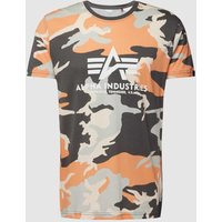 Alpha Industries T-Shirt mit Camouflage-Muster in Orange, Größe XXXL von alpha industries