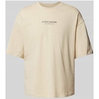 Alpha Industries T-Shirt mit Label-Print Modell 'Studio Edition' in Offwhite, Größe XXL von alpha industries