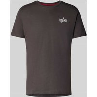 Alpha Industries T-Shirt mit Label-Print in Anthrazit, Größe XXL von alpha industries