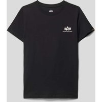 Alpha Industries T-Shirt mit Label-Print in Black, Größe 152 von alpha industries