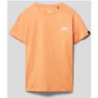 Alpha Industries T-Shirt mit Label-Print in Orange, Größe 164 von alpha industries