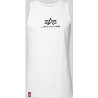 Alpha Industries Tanktop mit Label-Print in Weiss, Größe M von alpha industries