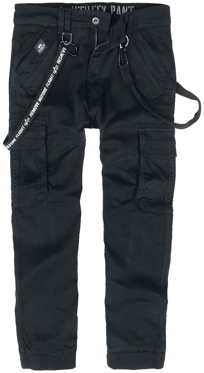 Alpha Industries UTILITY PANT Cargohose schwarz in 32 von alpha industries