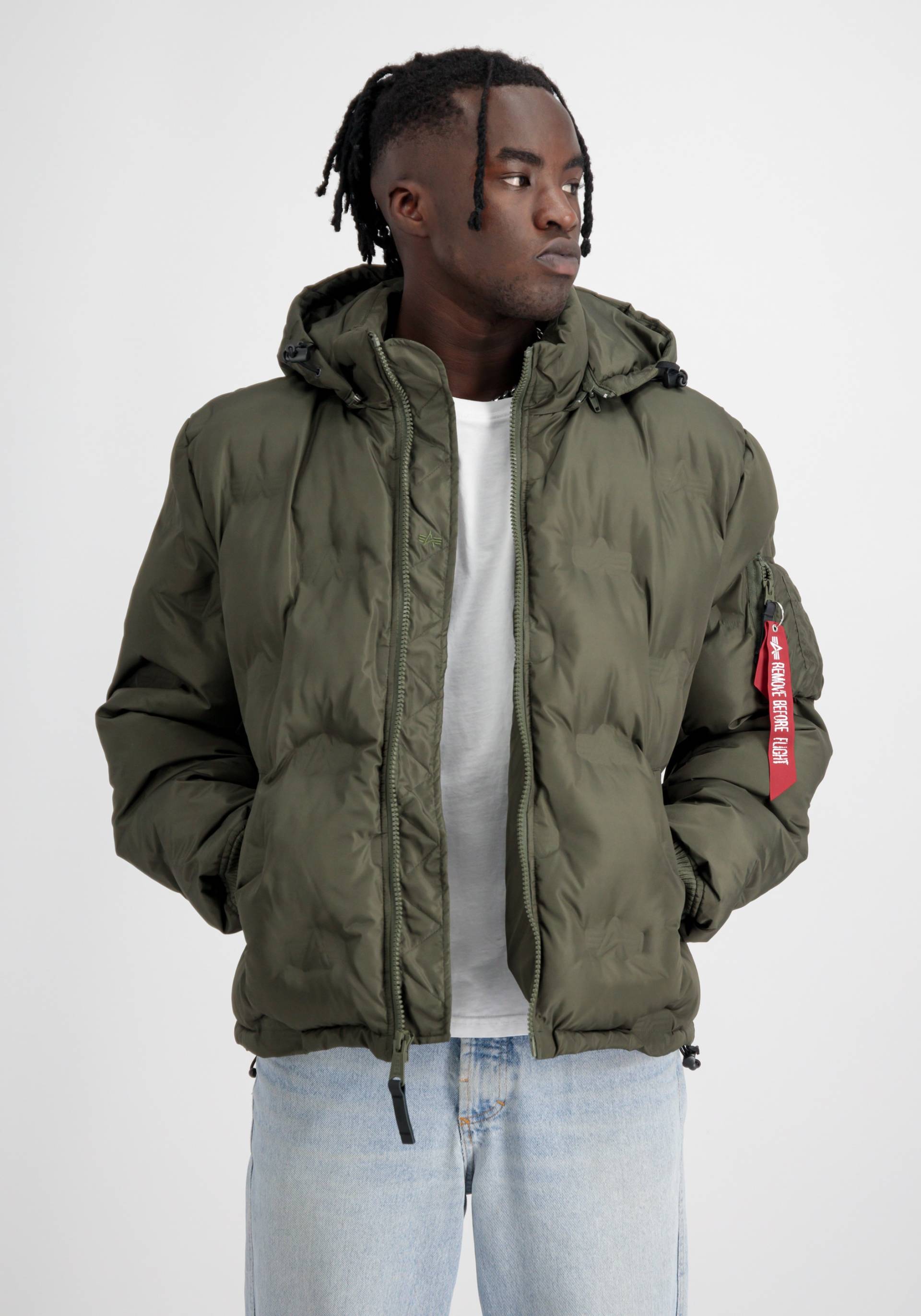 Alpha Industries Winterjacke "ALPHA INDUSTRIES Men - Parka & Winter Jackets Hooded Logo Puffer" von alpha industries