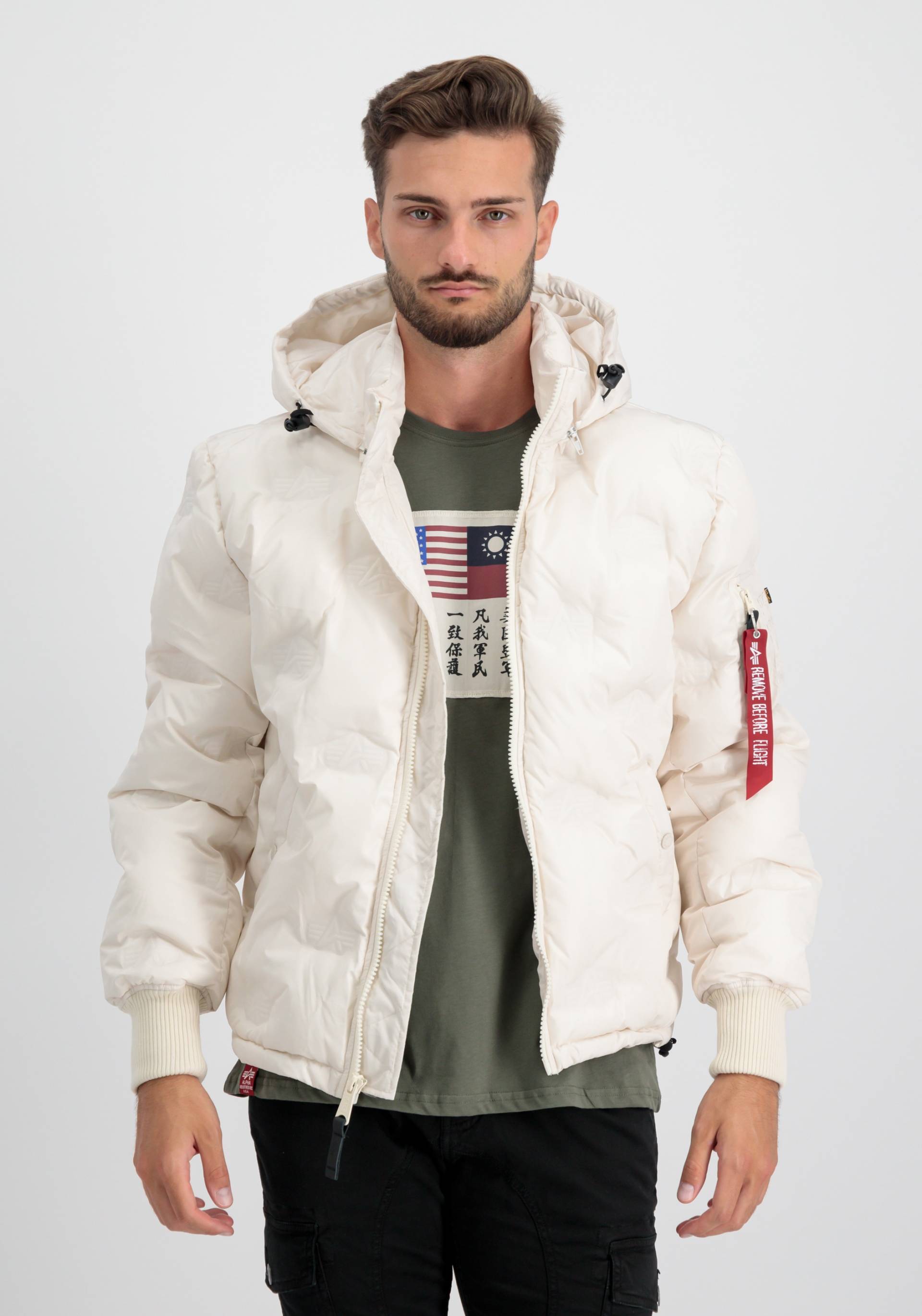 Alpha Industries Winterjacke "ALPHA INDUSTRIES Men - Parka & Winter Jackets Hooded Logo Puffer" von alpha industries