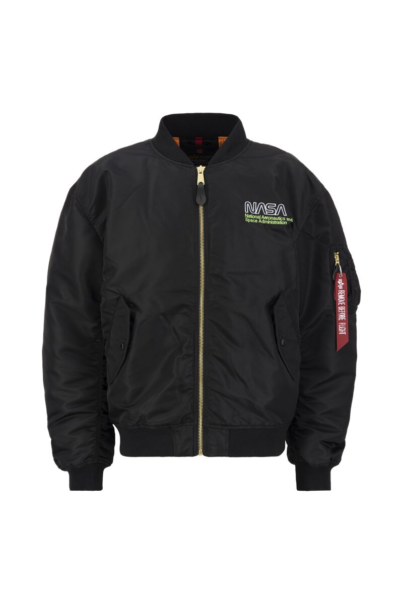 Alpha Industries Winterjacke - MA-1 Nasa Skylab - S bis XXL - für Männer - Größe M - schwarz von alpha industries