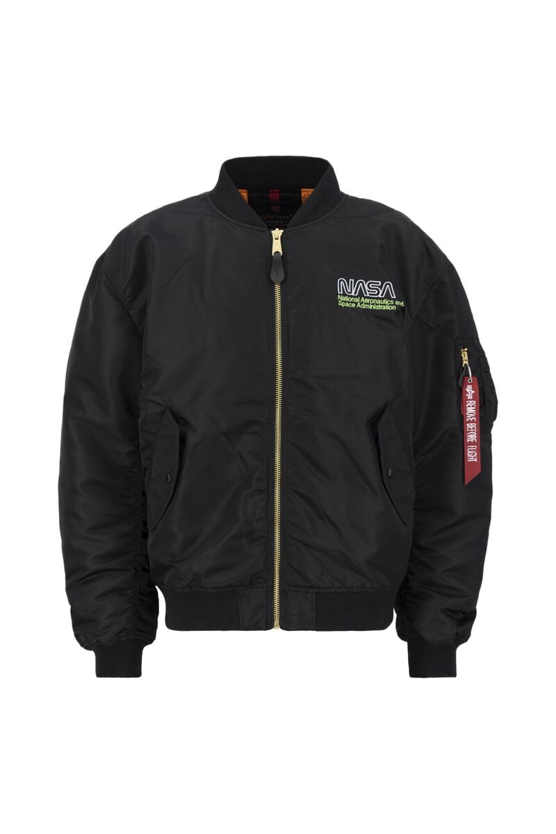 Alpha Industries Winterjacke - MA-1 Nasa Skylab - S bis XXL - für Männer - Größe XL - schwarz von alpha industries