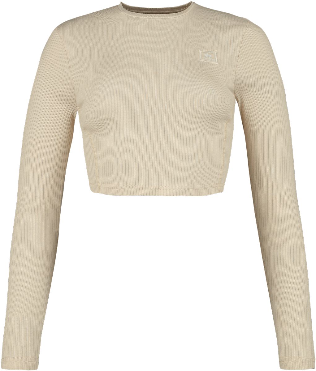 Alpha Industries X-FIT RIB LS C WMN Langarmshirt creme in L von alpha industries