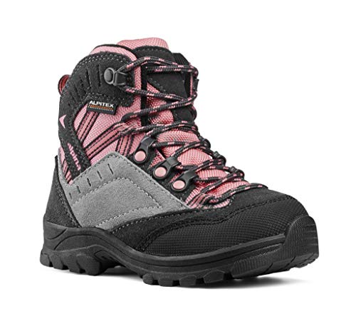 Alpina Wanderschuhe, Wanderstiefel für Mädchen in pink/grau mit Rutschfester Sohle (26 EU) von ALPINA