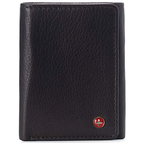 alpine swiss Herren Leon Trifold Geldbörse RFID Safe Echtes Leder Wird in einer Geschenkbox geliefert Braun alpine swiss Herren Leon Trifold Geldbörse RFID Safe Echtes Leder Wird in einer Geschenkbox geliefert Braun von alpine swiss