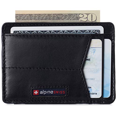 alpine swiss Oliver Herren Geldbörse mit minimalistischer RFID-Blockierung aus Leder in einer Geschenkbox Schwarz alpine swiss Oliver Herren Geldbörse mit minimalistischer RFID-Blockierung aus Leder in einer Geschenkbox Schwarz von alpine swiss