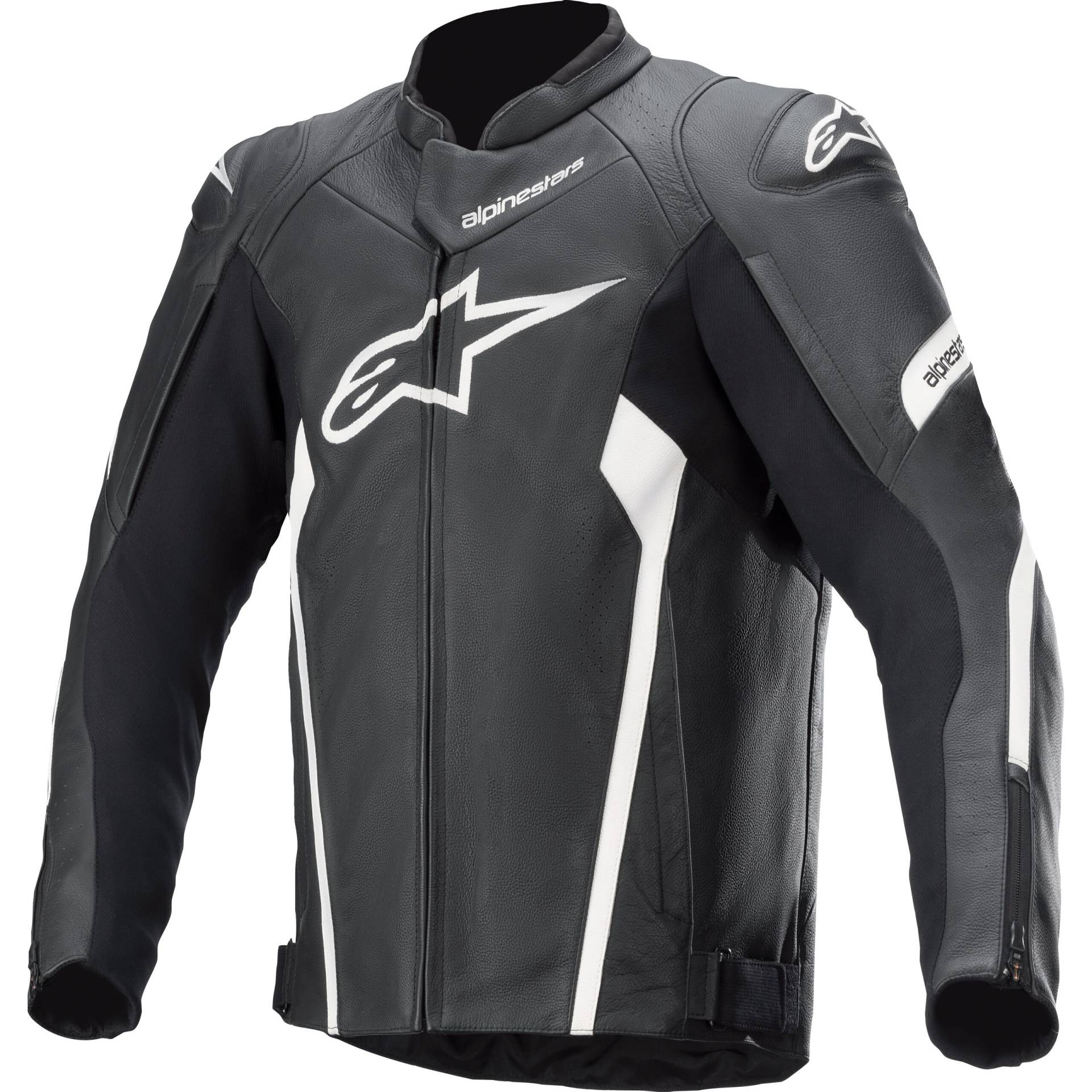 Alpinestars Faster V2 Lederjacke schwarz/weiß 54 Herren von alpinestars