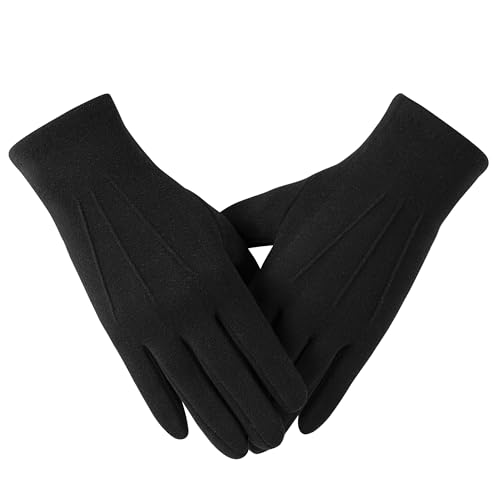 alqqas Damen Winter mit Touchscreen Texting Leder Elegant Handschuhe Fleece Futter Outdoor Winddicht Warm Wildleder Mode Handschuhe alqqas Damen Winter mit Touchscreen Texting Leder Elegant Handschuhe Fleece Futter Outdoor Winddicht Warm Wildleder Mode Handschuhe von alqqas