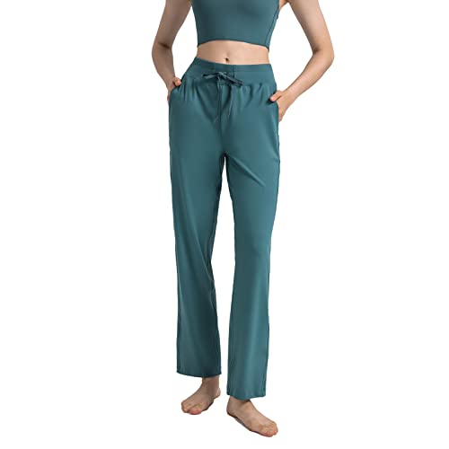 altiland Leichte 4-Wege-Stretch-Golfhose für Damen mit Taschen, schnell trocknend, Grüner Jaspis, Groß von altiland