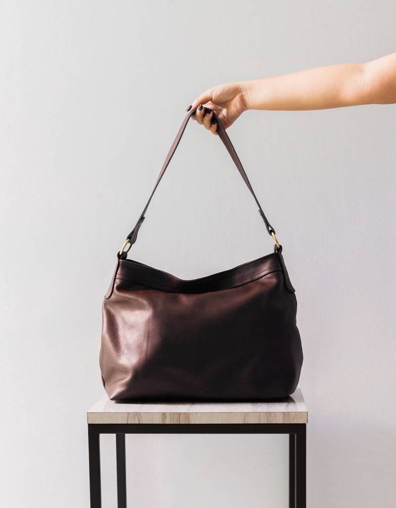 Kei - Dunkelbraune Hobo Bag | Medium, Leder Schultertasche, Tasche Aus Leder, Boho Umhängetasche Kei - Dunkelbraune Hobo Bag | Medium, Leder Schultertasche, Tasche Aus Leder, Boho Umhängetasche von alusIndonesia