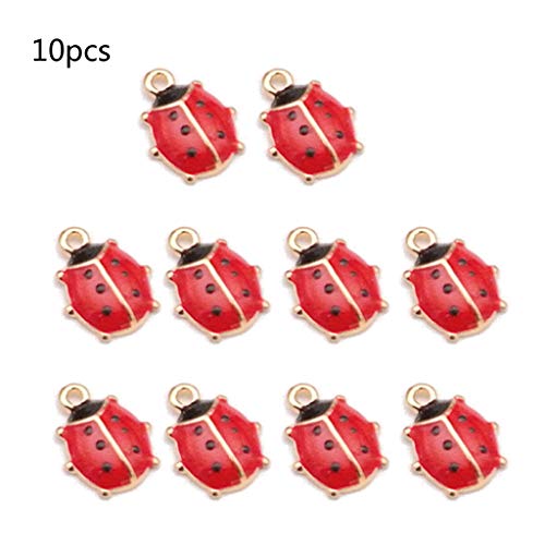 10pcs Zierliche Romantische Emaille Ladybird Halskette Punk Halskette Für Frauen Und Mädchen Ethnische Choker Geburtstagsgeburtstag Ladykäfer Emaille Charme von amangul