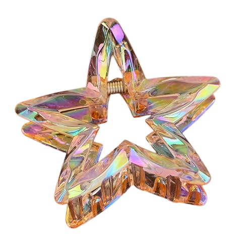 Funkelnde Mehrfarbige Acryl Sternhaarklauen Clip Clip Leichtes Harzhaarzubehör Für Tägliche Styling Stilvoller Frauenhaarklaue von amangul