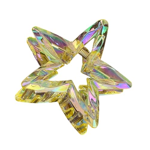 Funkelnde Mehrfarbige Acryl Sternhaarklauen Clip Clip Leichtes Harzhaarzubehör Für Tägliche Styling Stilvoller Frauenhaarklaue von amangul