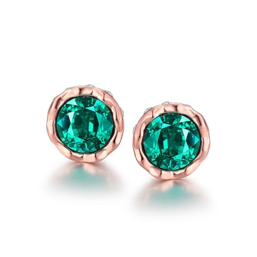 Funkelnde Stecker Set Ohrringe Mehrfarbige Steine ​​Allergie Sichere Materialien Leichte Komfort Formale Gelegenheit Juwelier Mode MulticoloroRringe Für Partys von amangul