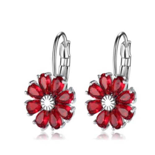 Funkelnde Stecker Set Ohrringe Mehrfarbige Steine ​​Allergie Sichere Materialien Leichte Komfort Formale Gelegenheit Juwelier Mode MulticoloroRringe Für Partys von amangul