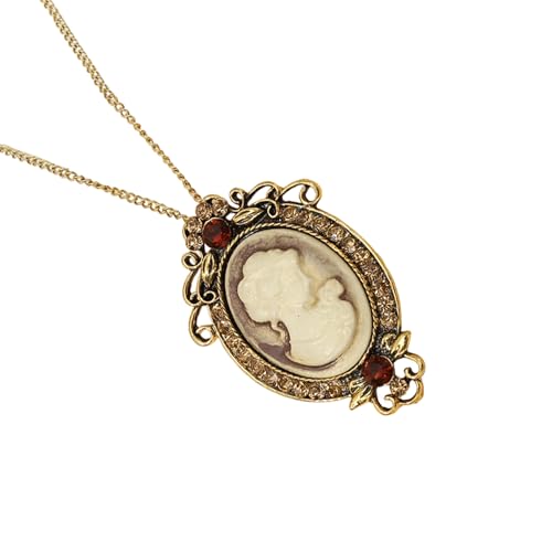 Oval Cameo Anhänger Halskette Mit Kristall Strasssteinen Handgefertigt Vintage Schmuckzubehör Stylish Outfit Enhancer Hangle Jewelry Oval Cameo Anhänger Halskette Mit Kristall Strasssteinen Handgefertigt Vintage Schmuckzubehör Stylish Outfit Enhancer Hangle Jewelry von amangul