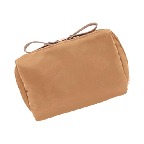 Reisefreundliche Kosmetiktaschen mit mehreren Fächern, Nylon-Materialien, tragbarer Make-up-Organizer, Kosmetik-Organizer, khaki, Einheitsgröße von amangul