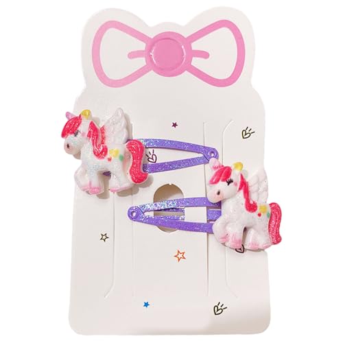 amangul 1 Paar Haarspangen für Mädchen, Glitzer, Haar-Accessoires, modische Haarnadeln für Kinder, mehrfarbiges Design (6) von amangul