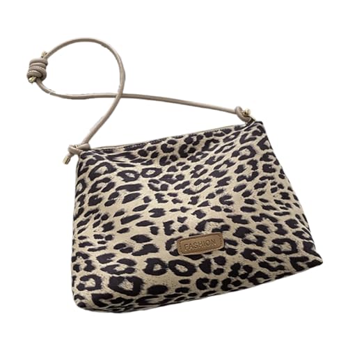 amangul Damen Winter Casual Unterarmtasche PU Leder Schulter Geldbörse Leopard Print Slouchy Arbeit Reise Handtaschen Praktisch PU, khaki, One Size von amangul