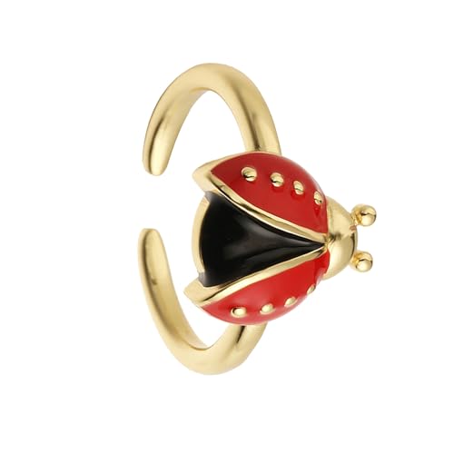 amangul Einstellbare Offenbare Ladyvögel Ringe Farbenfrohe Tropf Emailliert Leichter Kupferschmuck Für Frauen Girls Modeaccessoires Handgefertigter Kupferstil Kupferverstellbarer amangul Einstellbare Offenbare Ladyvögel Ringe Farbenfrohe Tropf Emailliert Leichter Kupferschmuck Für Frauen Girls Modeaccessoires Handgefertigter Kupferstil Kupferverstellbarer von amangul