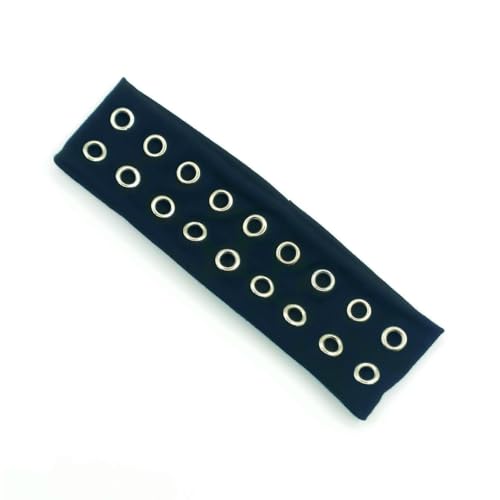 amangul Elastische Haarbänder für Mädchen mit ausgehöhlten Ösen für Hiphop und Metallrock-Party, modisches Accessoire für Damen, modisches Accessoire (schwarz) von amangul