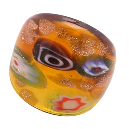 amangul Exquisite Ethnisch Inspirierte Muranosglasringe Fingerringe Stylische Frauen Modeschmuck Elegante Party Accessoire Artistic Glass von amangul