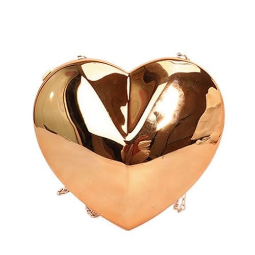 amangul Frauen Abendbeutel Kette Gurt Schulterkreuzkörper Herzförmige Clutches Acryl Satchel Handtasche Für Party Frauen Herzgeformte Schulter Acryl Clutch Handtasche von amangul