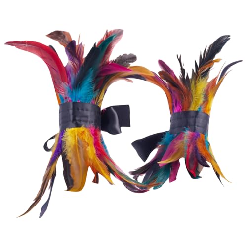 amangul Fuzzy Gefiederte Knöchelarmbänder Punk Gothic Foot Chain Accessoires Für Cosplay Kostümveranstaltungen Und Bühnenaufführungen Themen Party Knöchelschmuck Mit Einstellbarem Pu Riemen von amangul