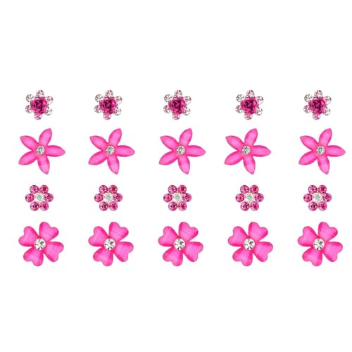 amangul Glitzernder Kristall-Haarschmuck, Kopfschmuck, Haarklammer für Schönheitswettbewerbe, Abschlussbälle, Brautschmuck, Hochzeit, Kopfbedeckung (4 gemischte Rosenrot) von amangul