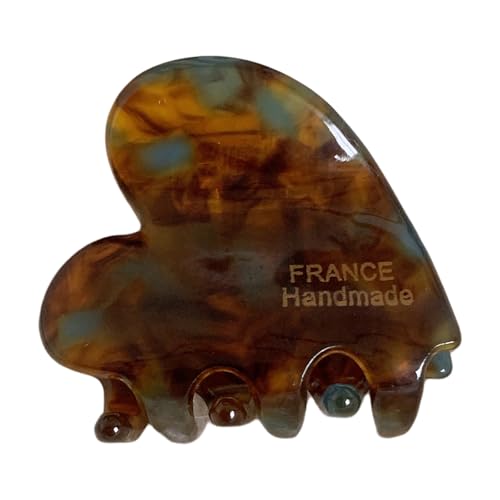 amangul Haarklammer mit großem Herz, Kopfbedeckung, elegante Herz-Pferdeschwanz-Halter, starker Halt für Mädchen (glasierte Farbe) von amangul