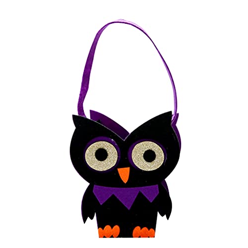 amangul Halloween Candy Bucket Cartoon Hexe Kürbis Tasche Handtasche, eule von amangul