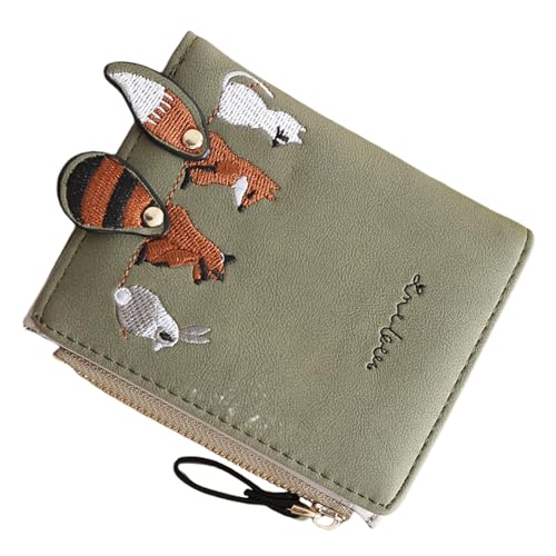 amangul Ladies Geldbeutel Mit Tiermuster Reißverschluss Taschenmünzenbeutel Und Kreditkartensteckplatten Wechseln Sie Taschen Kurzwellet Für Frauenmünzen Geldbörse von amangul