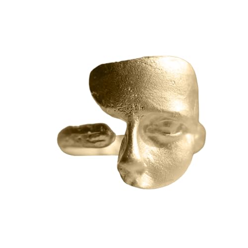 amangul Maskenform Ringe Unisex Paar Modestand Metall Textur Fingerschmuck Verstellbar Für Tägliche Modische Ringe amangul Maskenform Ringe Unisex Paar Modestand Metall Textur Fingerschmuck Verstellbar Für Tägliche Modische Ringe von amangul