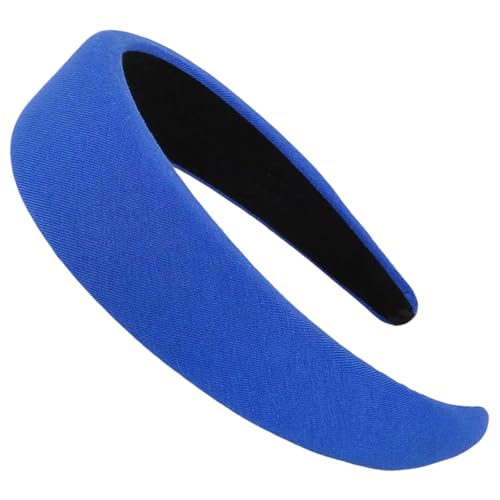 amangul Modisches Haarband mit hohem Totenkopf-Schwamm, für Damen und Mädchen, breites Haarband mit weichem Milchseide-Design, angenehm zu tragen (Königsblau) von amangul